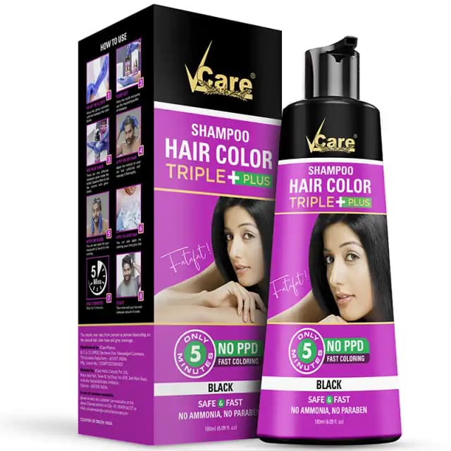 Shampoo Hair Color Triple Plus Black - (180 ml)