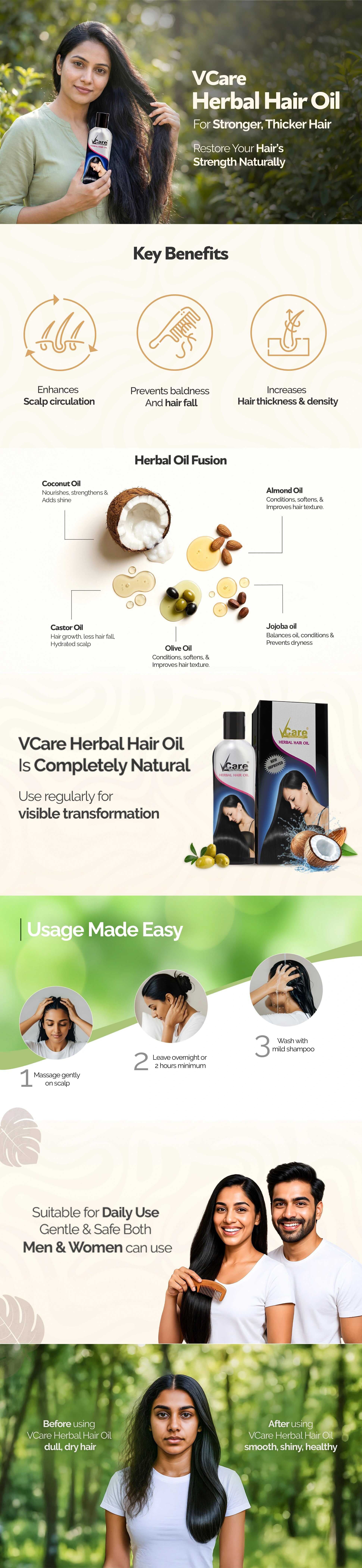 Herbal Hair oil for Hair Growth - 100 ml | Pack of 1